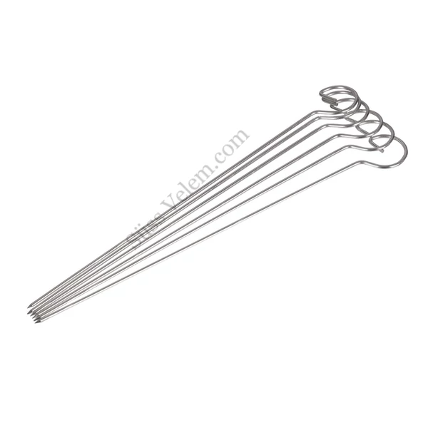 6 db 17 cm-es fém hústű