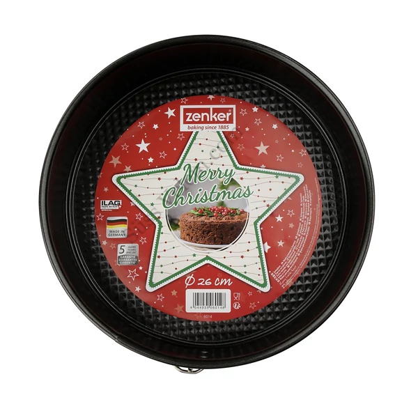 Karácsonyi csomagolású 26 cm-es Zenker kapcsos tortaforma