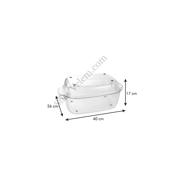 TESCOMA GrandCHEF 40*26 cm-es üveg sütőedény fedővel