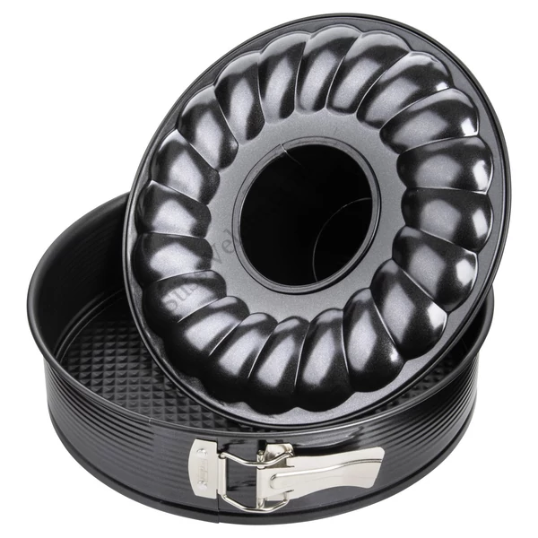 26 cm-es Zenker Black Metallic kapcsos tortaforma kuglóf betéttel
