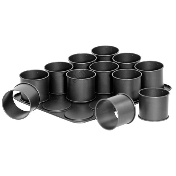 12 adagos Zenker Black Metallic mini tortaforma készlet