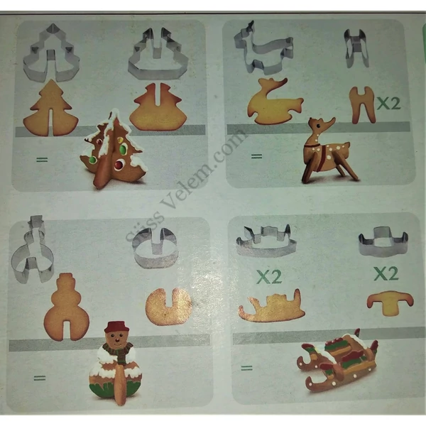 3D Mézeskalács Kiszúró Készlet – 8 Darabos
