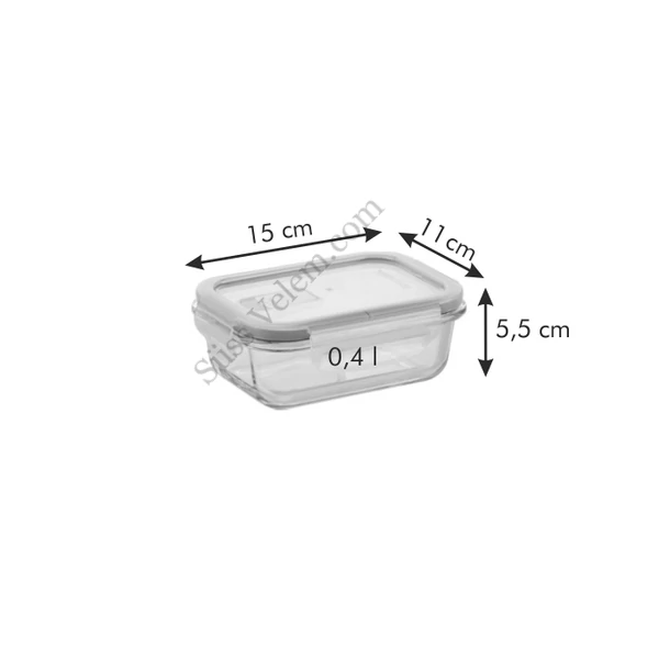 TESCOMA FRESHBOX Glass ételtároló doboz, 0.4l