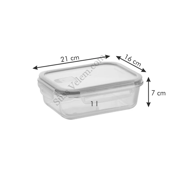 TESCOMA FRESHBOX Glass ételtároló doboz, 1.0 l