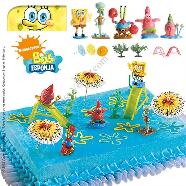 SpongyaBob tortadísz szett