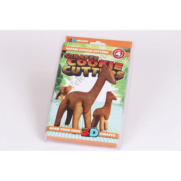 3D vadállatos keksz kiszúró zsiráf