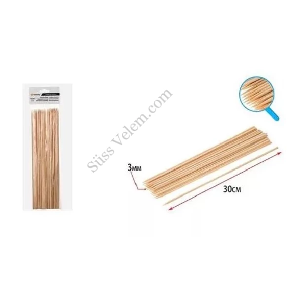 Bambusz saslik pálcika 30 cm 30 db