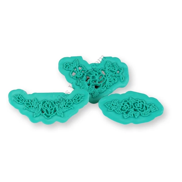 Barokk virágok fondant mintázó
