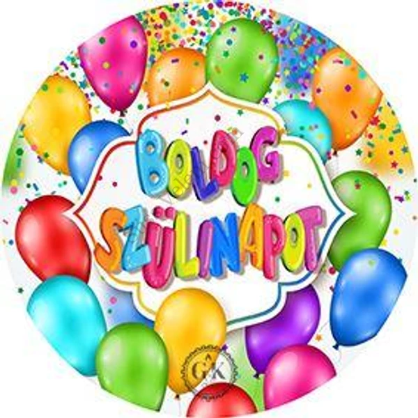 Boldog szülinapot feliratos tortaostya