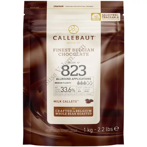 Tejcsokoládé pasztilla (korong) 2,5 kg Callebaut 823