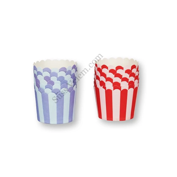 Piros, kék muffinpapír