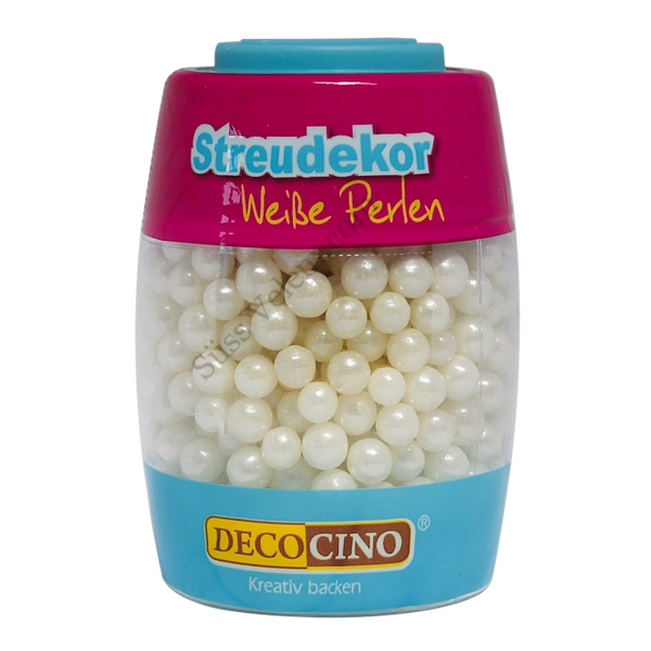 DecoCino gyöngyház fehér cukorgyöngy 65 g