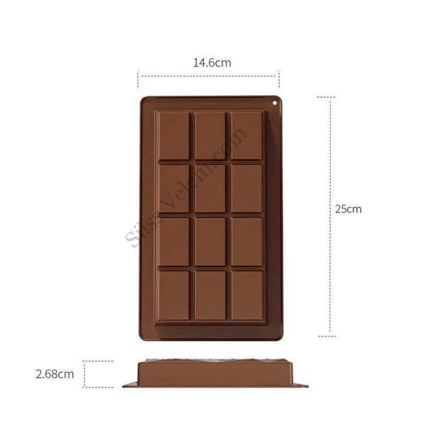 Dubai csoki forma, szilikon, óriás tábla téglalap