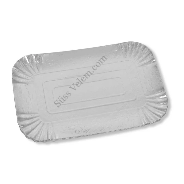 Ezüst színű tortaalátét karton 5 db 25*35 cm