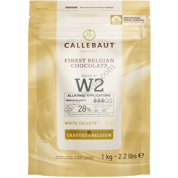 Fehércsokoládé pasztilla 1 kg Callebaut