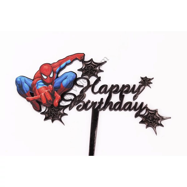 Happy Birthday Pókember tortadísz beszúró