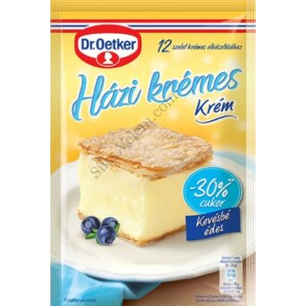 Dr Oetker házi krémes krémpor 30%-kal csökkentett cukortartalommal 230 g