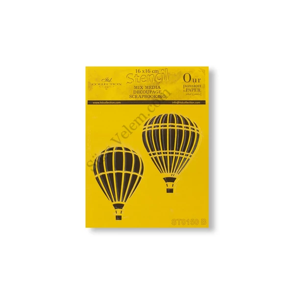 Hőlégballon mintás torta stencil