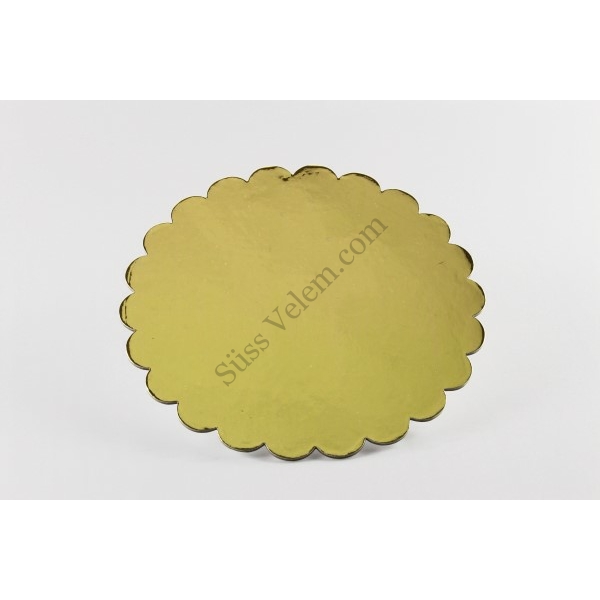 Fodros szélű 35 cm-es arany színű tortakarton