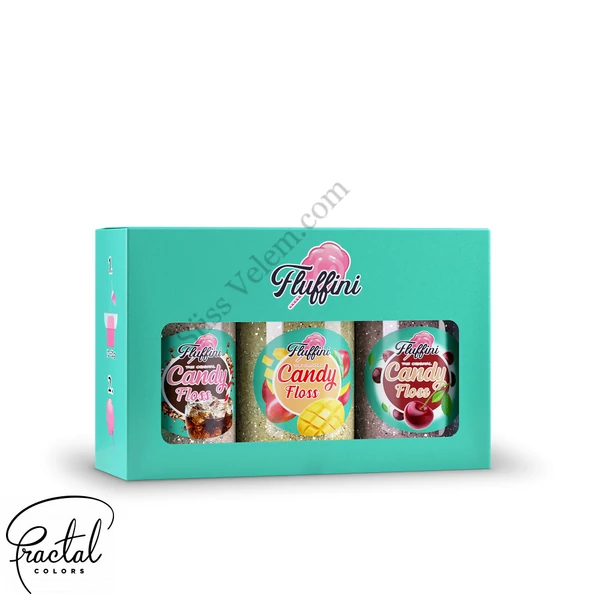 Kóla, mangó és meggy ízesítésű vattacukor alapanyag szett 3*150 g