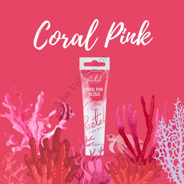 Korall pink Fractal ételfesték gél