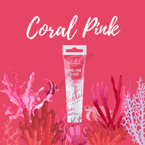 Korall pink Fractal ételfesték gél