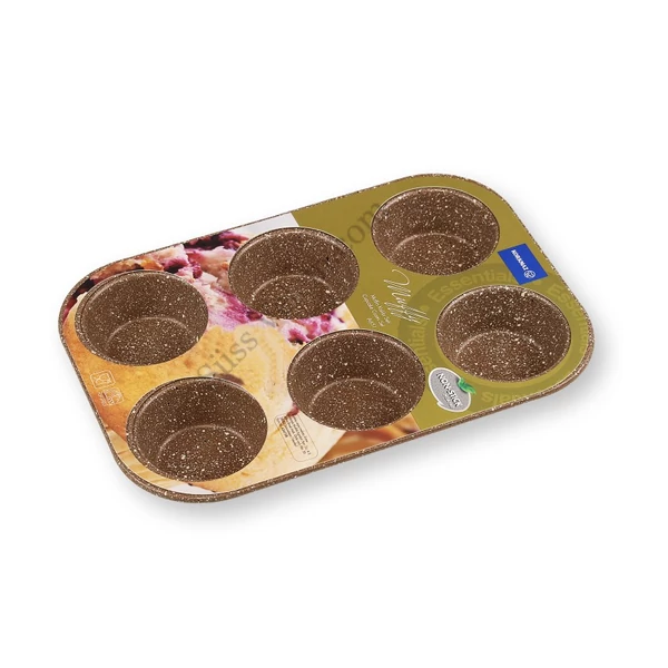 Korkmaz 6 adagos tapadásmentes muffin sütőforma