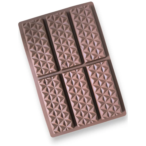 Kristálymintás szilikon csokoládé forma – 6 adagos táblás csokihoz