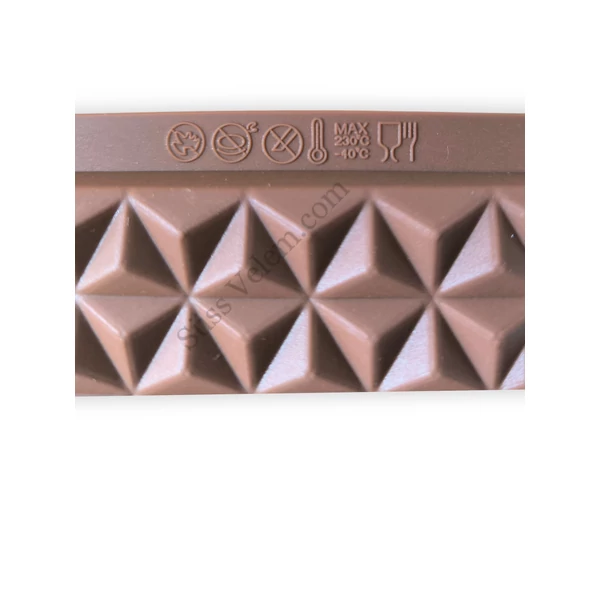 Kristálymintás szilikon csokoládé forma – 6 adagos táblás csokihoz