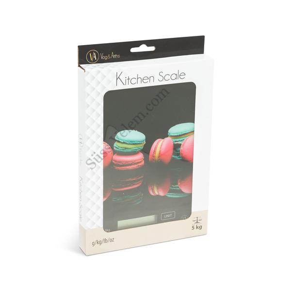 Macaron mintás digitális konyhai mérleg