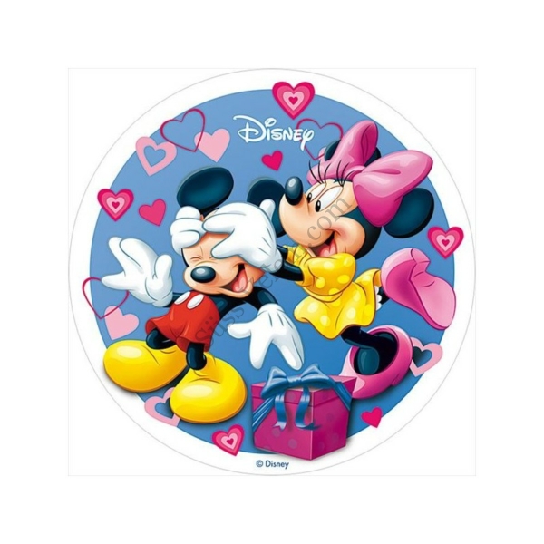 Mickey és Minnie tortaostya kék 20 cm