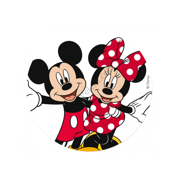 Pöttyös Mickey és Minnie tortaostya 20 cm
