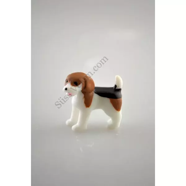 Mini beagle kutya műanyag tortadísz szülinapi tortára