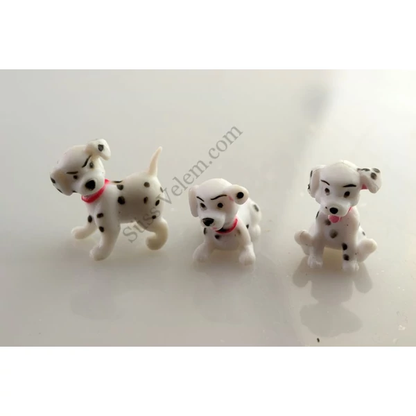 Mini dalmata kutya műanyag tortadísz szülinapi tortára