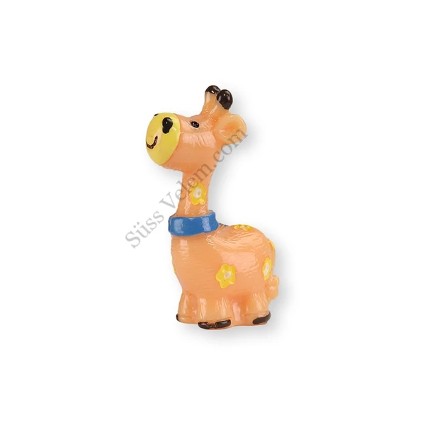 Mini zsiráf műanyag tortadísz szülinapi tortára (2 színben)