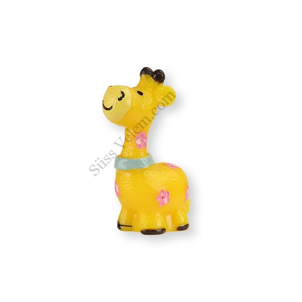 Mini zsiráf műanyag tortadísz szülinapi tortára (2 színben)