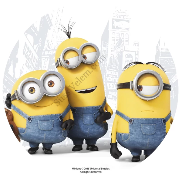 Fehér Minion tortaostya 