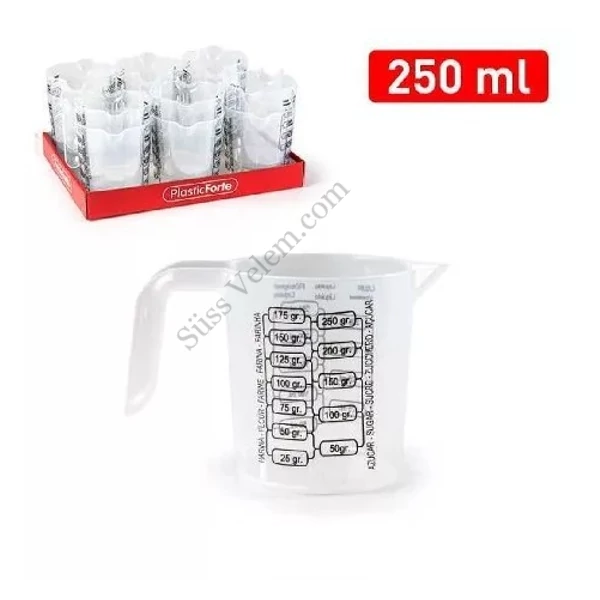 Műanyag mérőkancsó 250 ml