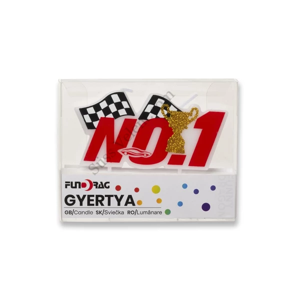 No.1 versenyautós tortagyertya
