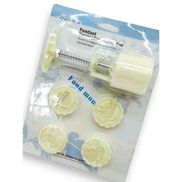 Nyuszis kekszpecsét készlet műanyag - 5 részes