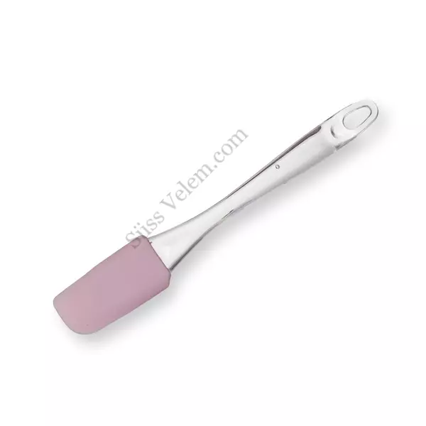 Pasztell színű átlátszó műanyag nyelű szilikon spatula