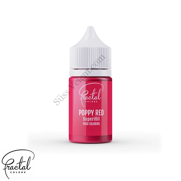 Poppy red Fractal SuperiOil olajbázisú ételfesték 30 g