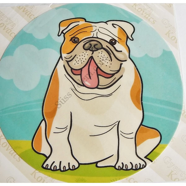 Rajzolt bulldog tortaostya
