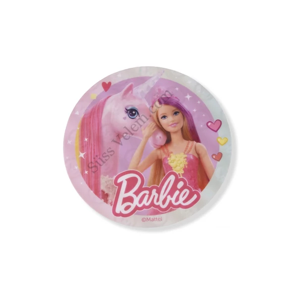 Rózsaszín Barbie unikornis tortaostya