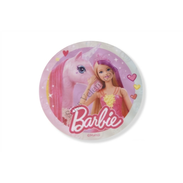 Rózsaszín Barbie unikornis tortaostya