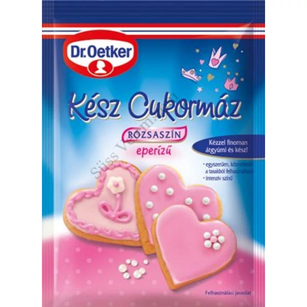 Rózsaszín Dr Oetker kész cukormáz 125g