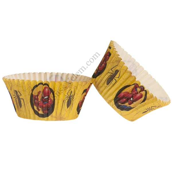 Sárga Pókemberes muffin papír 25 db