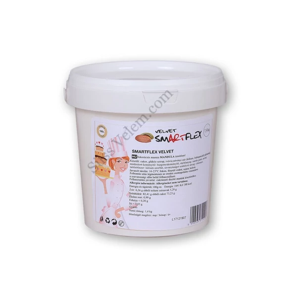 Smartflex Velvet figurakészítő massza mandula ízesítéssel 1,4 kg