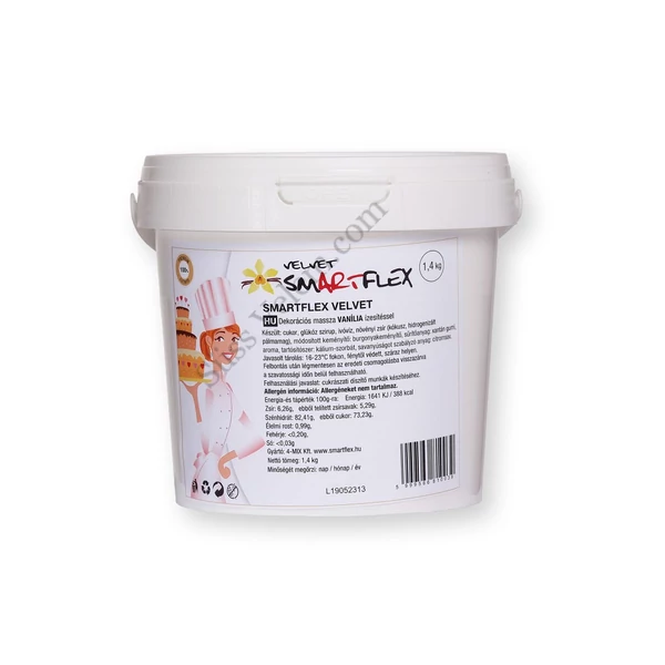 Smartflex Velvet figurakészítő massza vanília ízesítéssel 1,4 kg