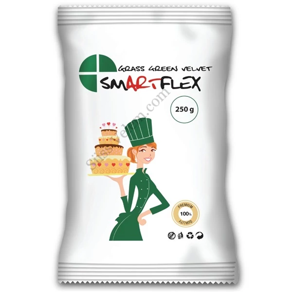 Smartflex Velvet fűzöld fondant massza vanília ízesítéssel 250 g